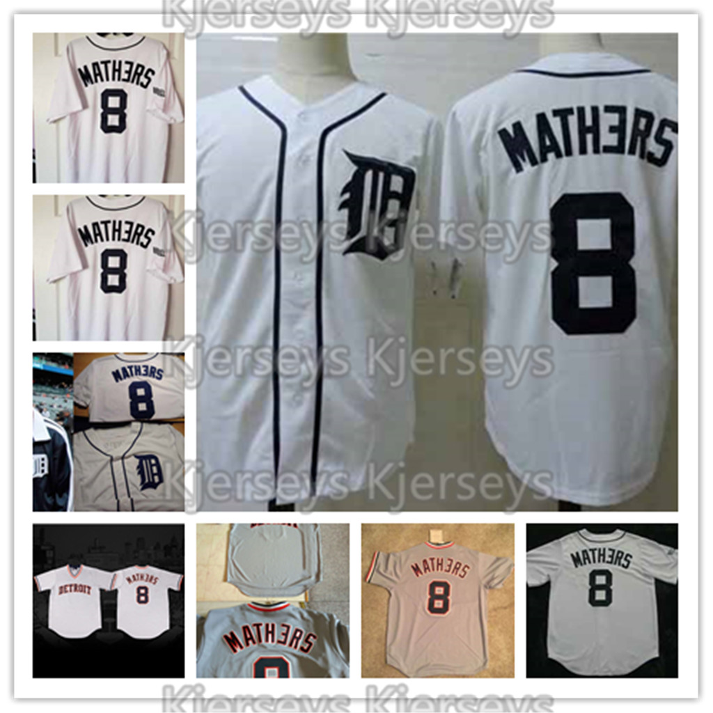 

8 Eminem Detroit Jersey Marshall Mathers Baseball All Stitched Embroidery Logos Custom Jerseys top quality White Grey
