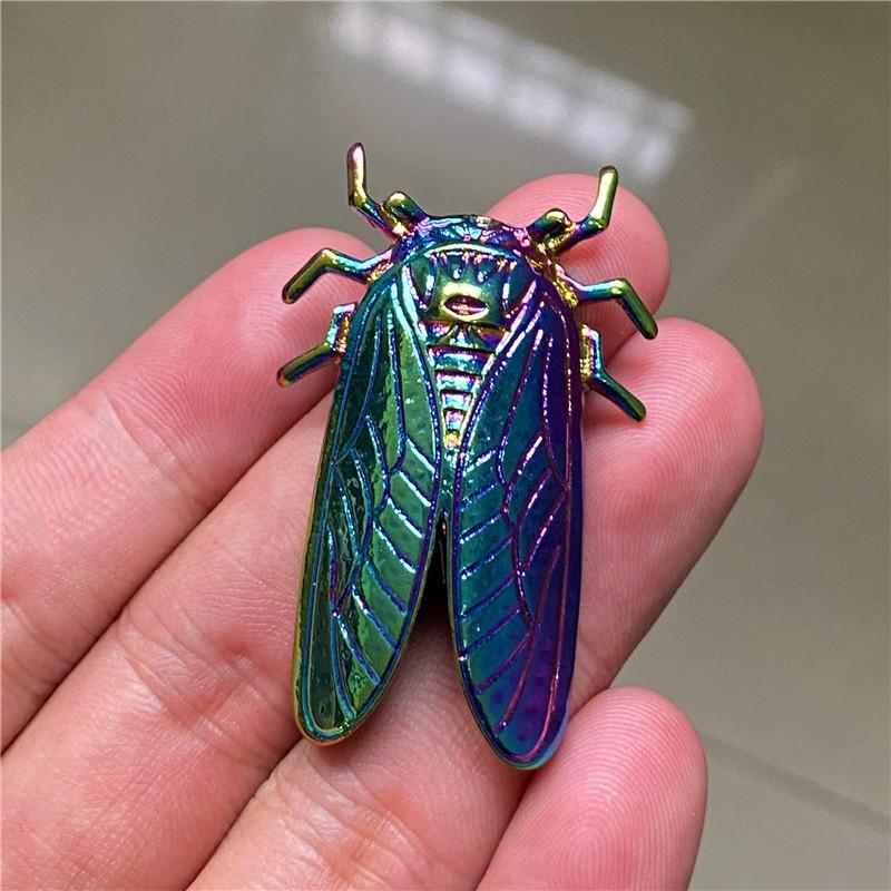 

Charms 3Pcs 45x29mm Cicada Lucky Insect Pendants Tone Jewelry Making DIY Bracelet Necklace Handmade Craft, Bronze;silver
