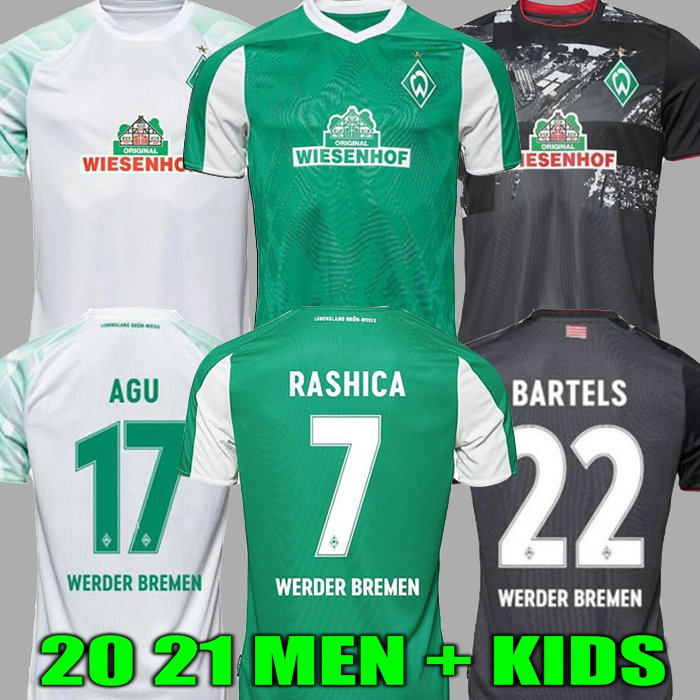 

2021 SV Werder Bremen 3rd jersey men kids kit BITTENCOURT KLAASSEN M.EGGESTEIN soccer jersey RASHICA OSAKO SELKE 20 21 MEN football jersey, Black;yellow
