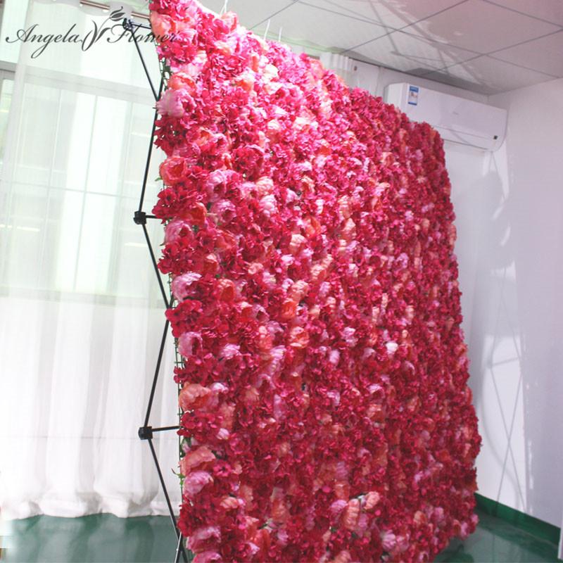 

Party Decoration Artificial Flower Wall Panels Stand Foldable DIY Wedding Decor Backdrop Folding Display Rack Shelf Metal Iron Arch