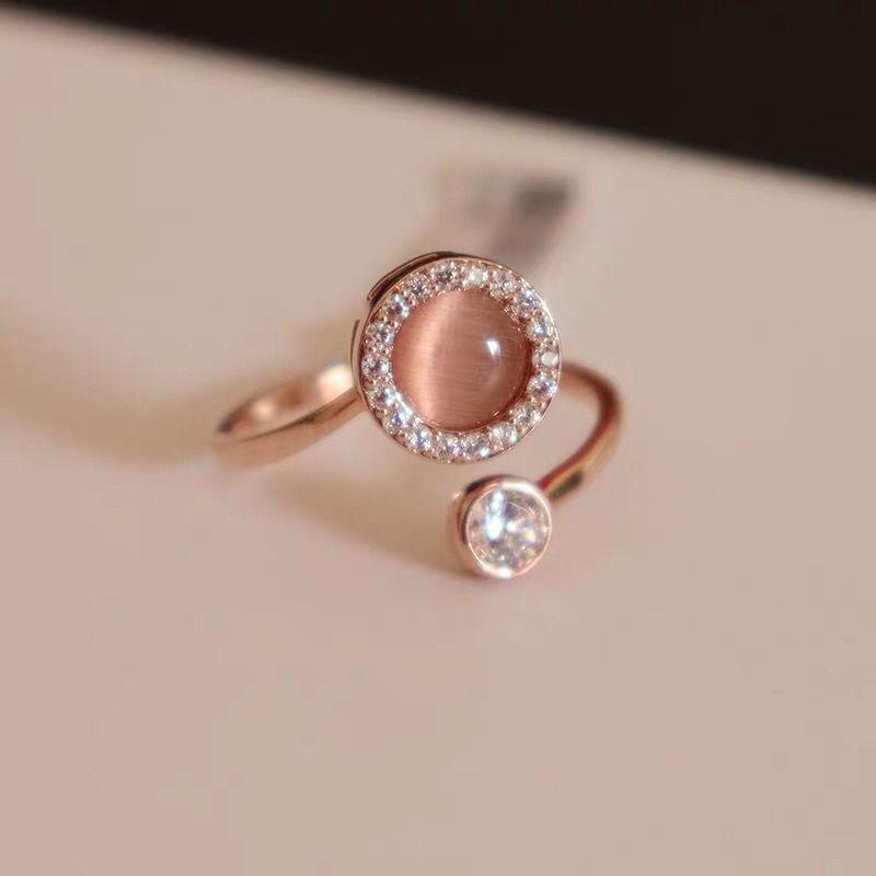 

Cluster Rings Original Diamond Egg Round Irregular Rotating Opening Adjustable Ring Elegant Charm Creative Retro Female Silver Jewelry, Golden;silver