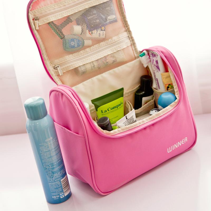 

Ladies The High Quality Makeup Bag Large Capacity Handbag Portable Supplies Waterproof Travel Wash Cosmetic Bags & Cases, Black