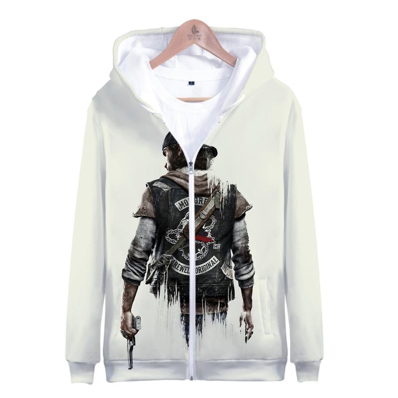 

Men's Hoodies & Sweatshirts Days Gone Zipper Spring Fall Overcoat Hooded Jacket Zombie Game Men Coats 3D High Quality Sweatshirt