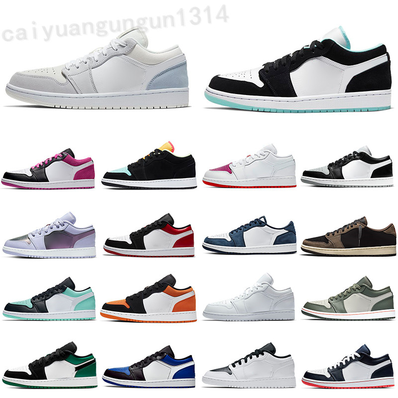 

Mens 1 Scarpe da basket Jumpman shoes Low 1s Donne Giallo Bannato Bred Bred Chicago Black Toe Court Purple Dark Darcha Sneakers Dark m33, #1