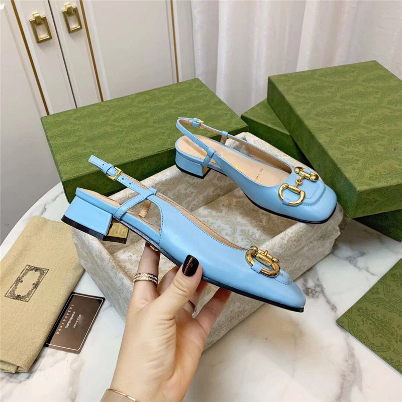 

Designer Luxury Casual Shoes Women Marmont Block Heel Black Leather Sandals Women's White Leather Ballet Flat ACE Sneakers With Original Box