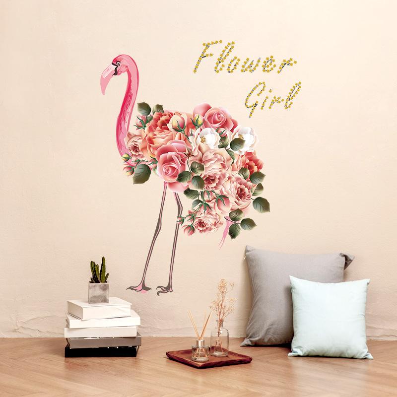 

Wall Stickers Flamingo Modern Wardrobe And Cabinet Tile Toilet Decorative Waterproof Environmental Protection Sticker