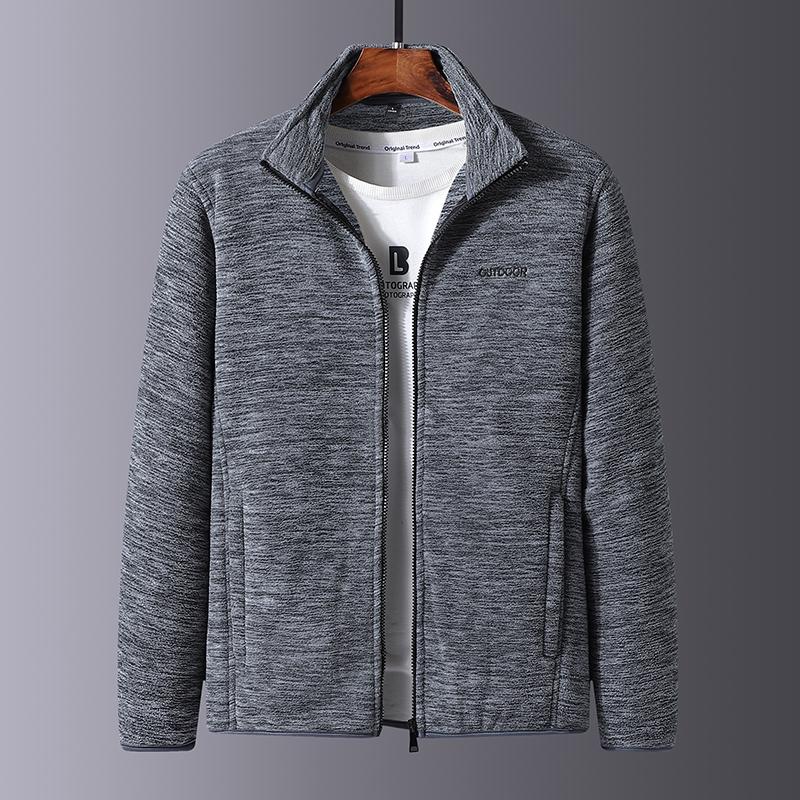 

Men's Sweaters Autumn Jacket Cardigan Men Winter Outdoor Plus Fleece Casual Stand Collar Large Size 5XL, Dark blue