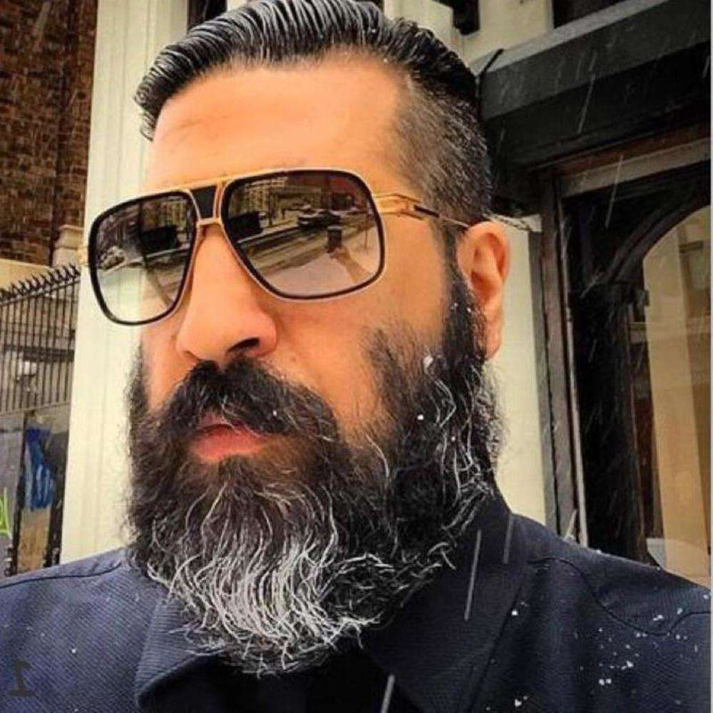 

sunglasses Fashionable frames women Classic men's designer Large frame glasses Vintage sun glasses grandmaster UV400 male Female1, Black