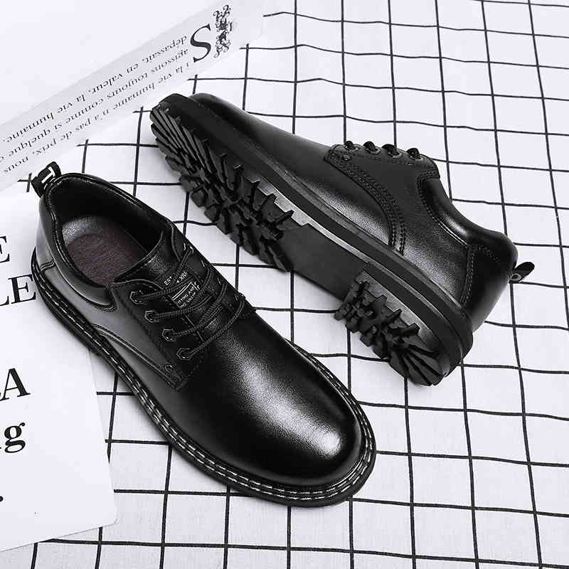 

dress shoes fashion men casual zapatillas hombre autumnmen flats cow split male oxfords leather * vu46, Black