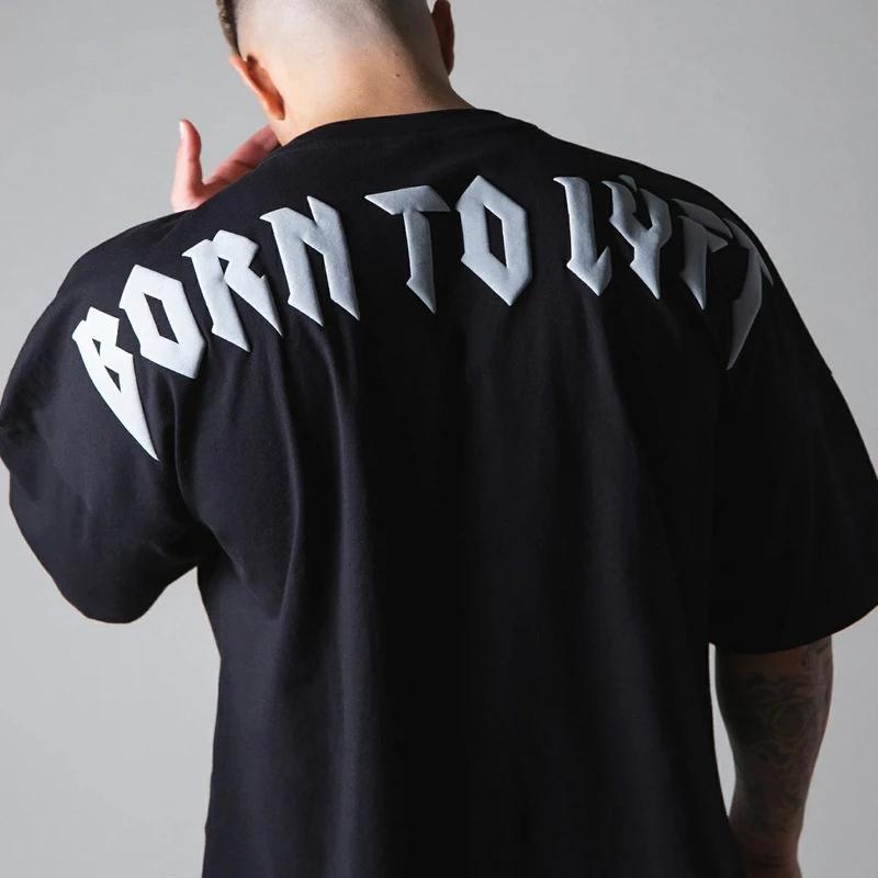 

Men's T-Shirts Brand Mens Cotton T Shirt 2021 Summer Gyms Fitness Bodybuilding Shirts Male Fashion Casual Short Sleeved Tees Tops Clothes, Black