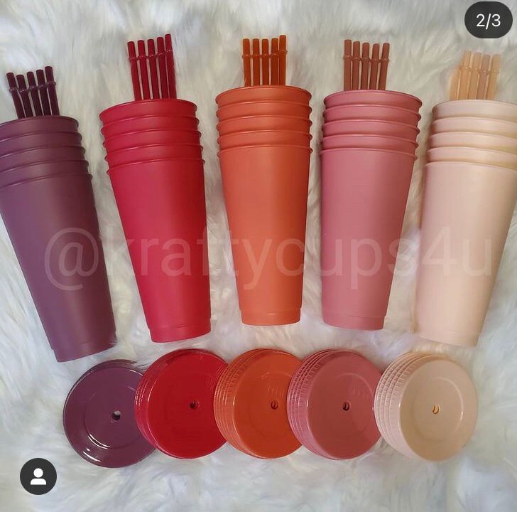 

100 pieces 24 oz plastic beverage juice cup and straw magic coffee cup custom starbucks plastic cup you can customize the logo, Black