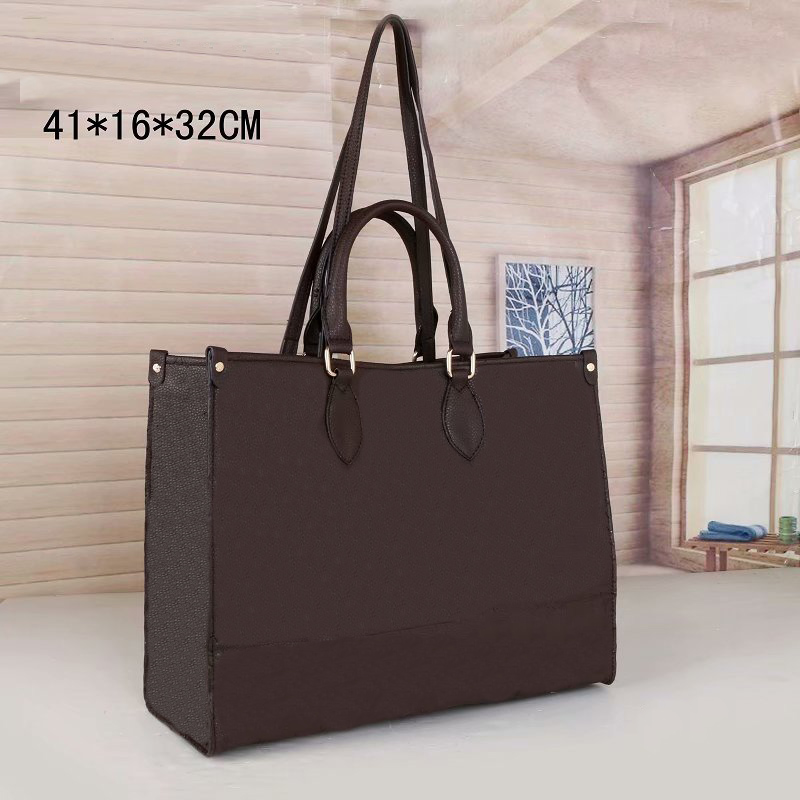 

Quality Fashion Luxurys Designers Bags Onthego Medium Tote Women Handbags By The Pool Monograms embossing Shoulder Bag, 25