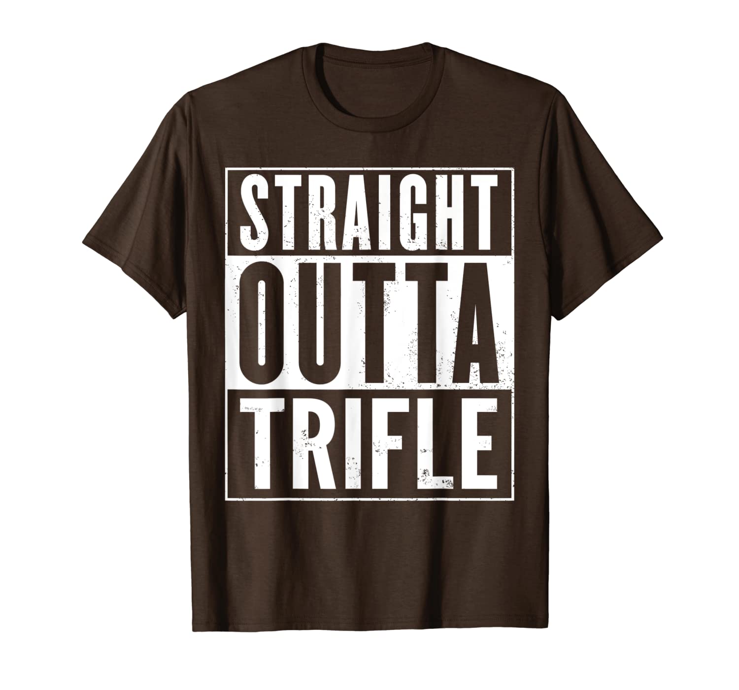 

straight outta trifle funny t-shirt, White;black