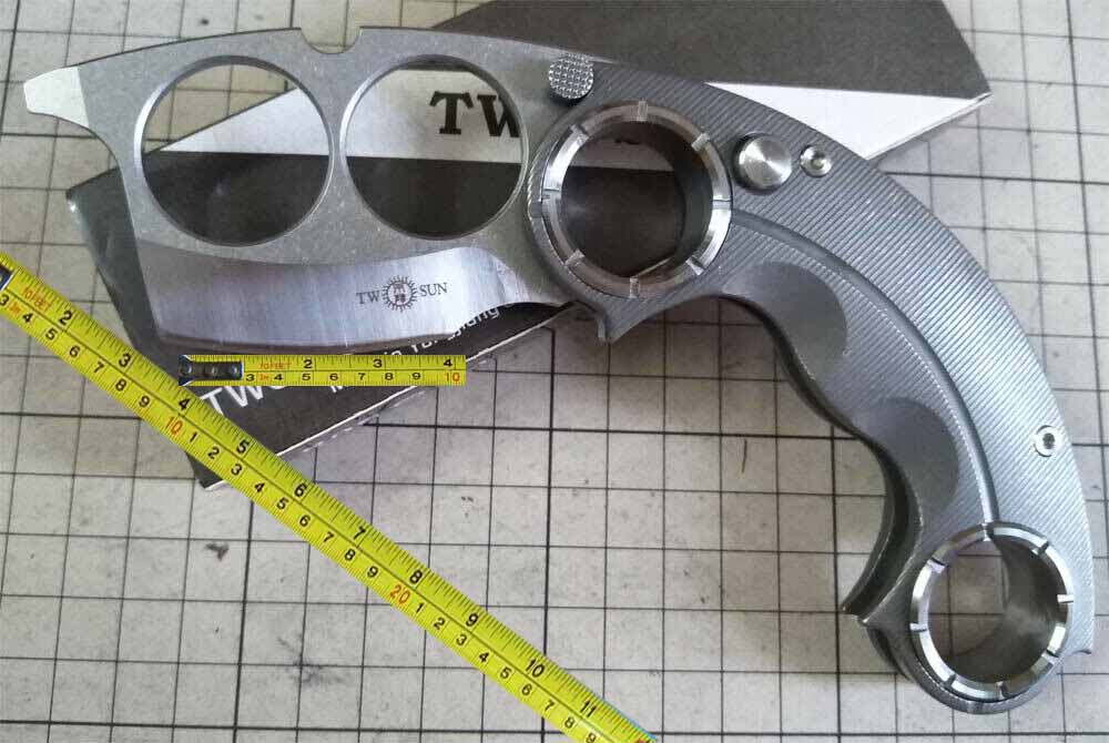 

Survival Knife TS330-Hole Lock Pocket TwoSun 14C28N Titanium Folding Button Jumfm