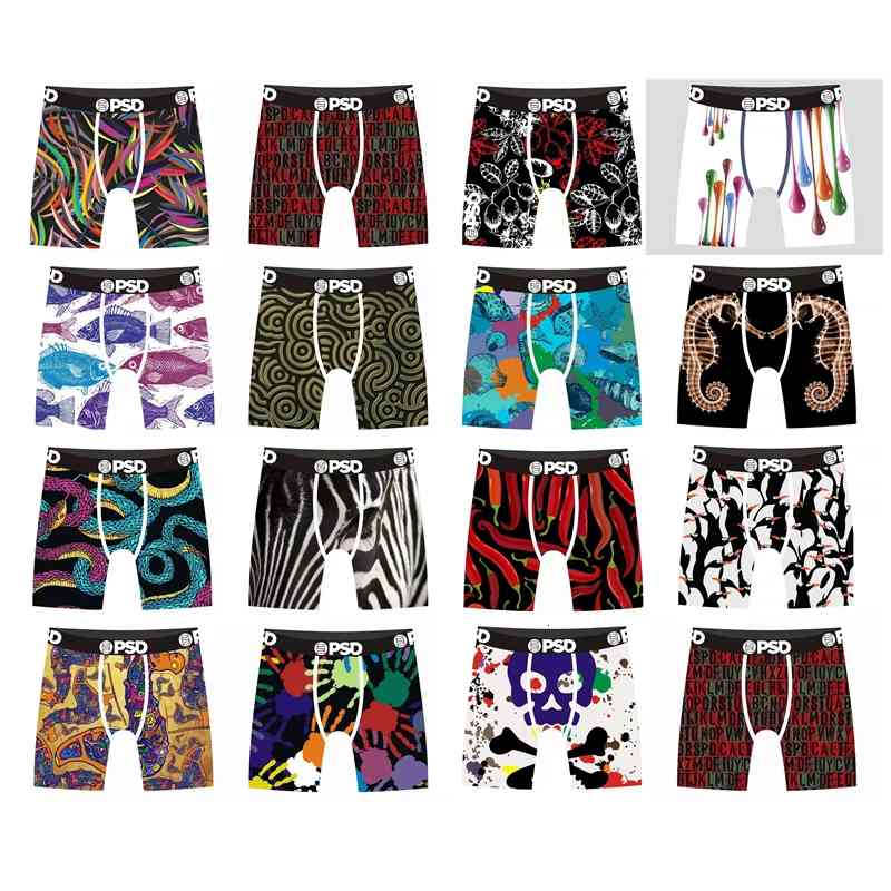 

Promotion! PSD underwear men's neutral boxers breif mode sports hip hop rock consumer underwear skateboard street fashion elastic Leggings, Black;white
