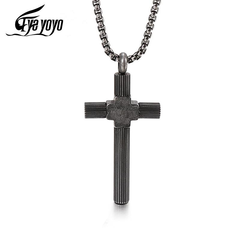 

Chokers Simple Classic Double Sided Cross Stainless Steel Pendant Girl Short Long Chain Necklaces Fashion Jewelry For Men