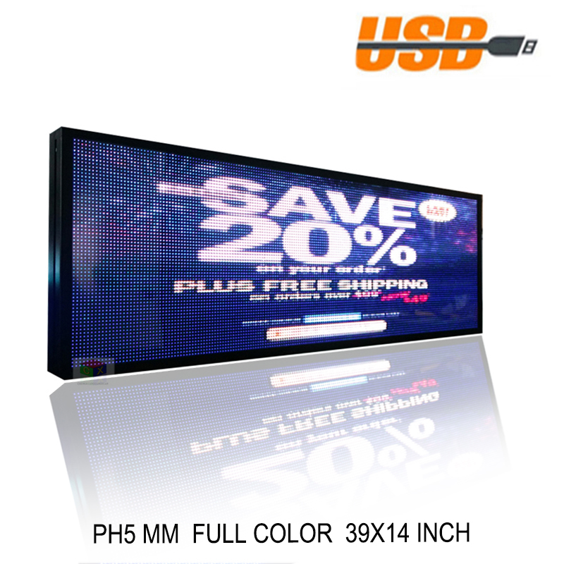 LED Sign P5 indoor full color electronic rolling information display can Edit Text Image Animation size be customized advertising logo Message Bo-image-401174214