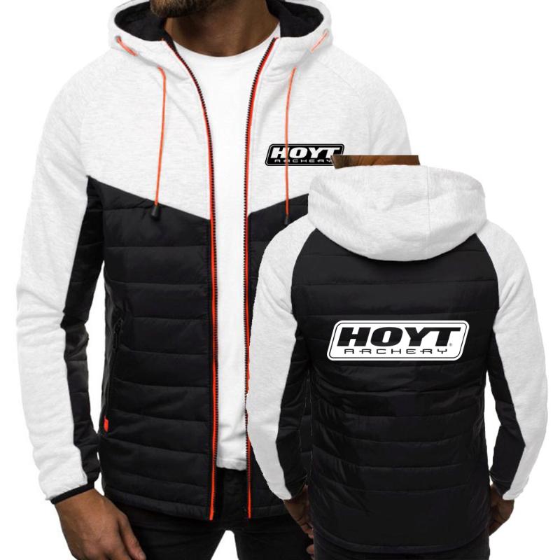 

Men's Jackets 2021 HOYT Archery Fashion High Quality Printed Casual Long Sleeve Hoodie Sports Zip Jacket Clothing, Gold