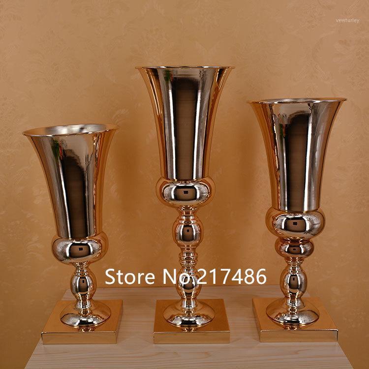 

Party Decoration Style Wedding Mental Chorme Beautiful Gold Centerpiece For Center