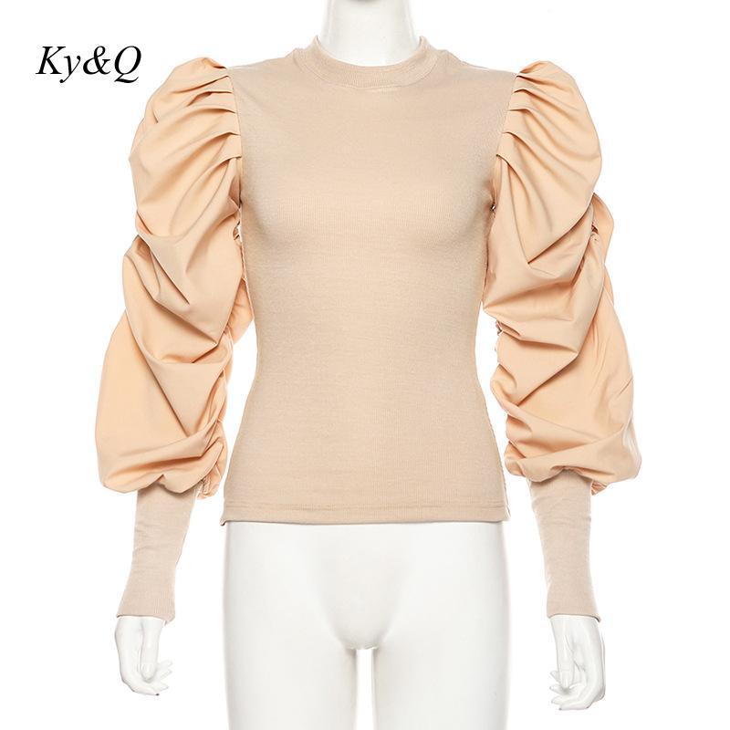 

Women Vintage Long Puff Sleeve Blouse Shirts Spring Fall Black White 4 Color Solid Fashion Elegant Tops Female Clothes Women' Blouses