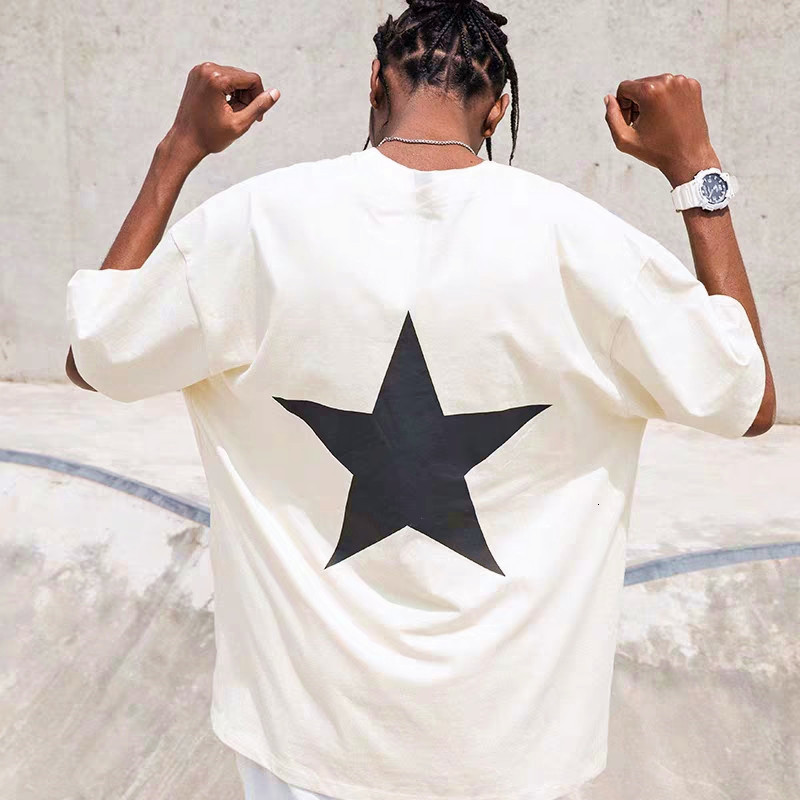 

Men's T-Shirts Famous Mens Shirts Summer Shirt Pentagram Printed Streetwear Fashion Men Women Hip Hop Short Sleeve ees Size S-XXL, Beige