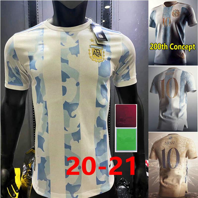 

2021 Argentina Player Version MESSI Soccer Jerseys DI MARIA HIGUAIN icardi DYBALA Football Shirt AGUERO LAUTARO maillot men+ kids kits home, Black;yellow