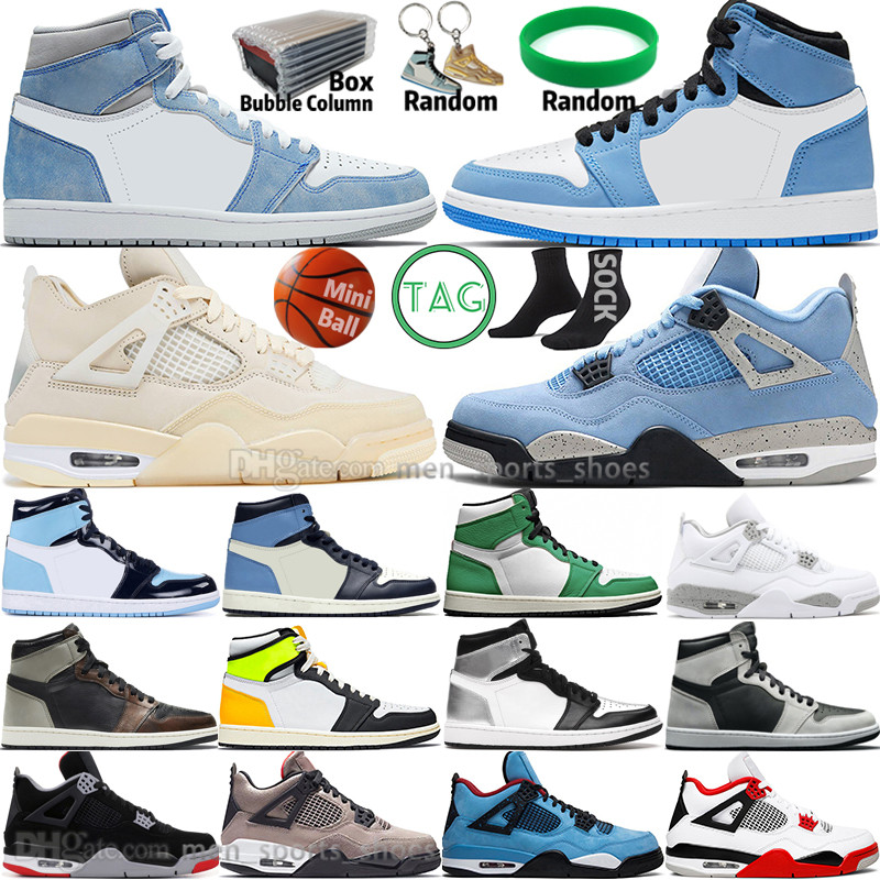 

With Box 1 1s Hyper Royal University Blue Mens Basketball Shoes 4 4s Sail Obsidian UNC Silver Toe Black Cat Bred Taupe Haze Fearless Men Sports Women Sneakers Trainers, #01
