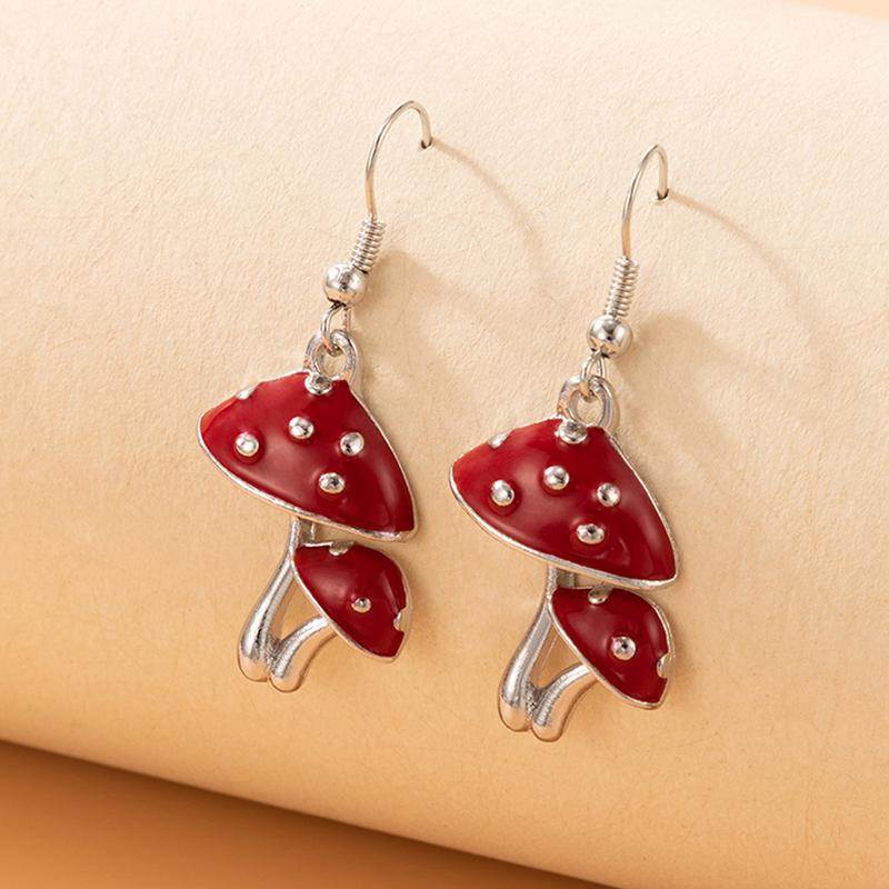 

Hoop & Huggie Mushroom Drop Earrings Jewelry Metal Dangle For Women Party Gifts