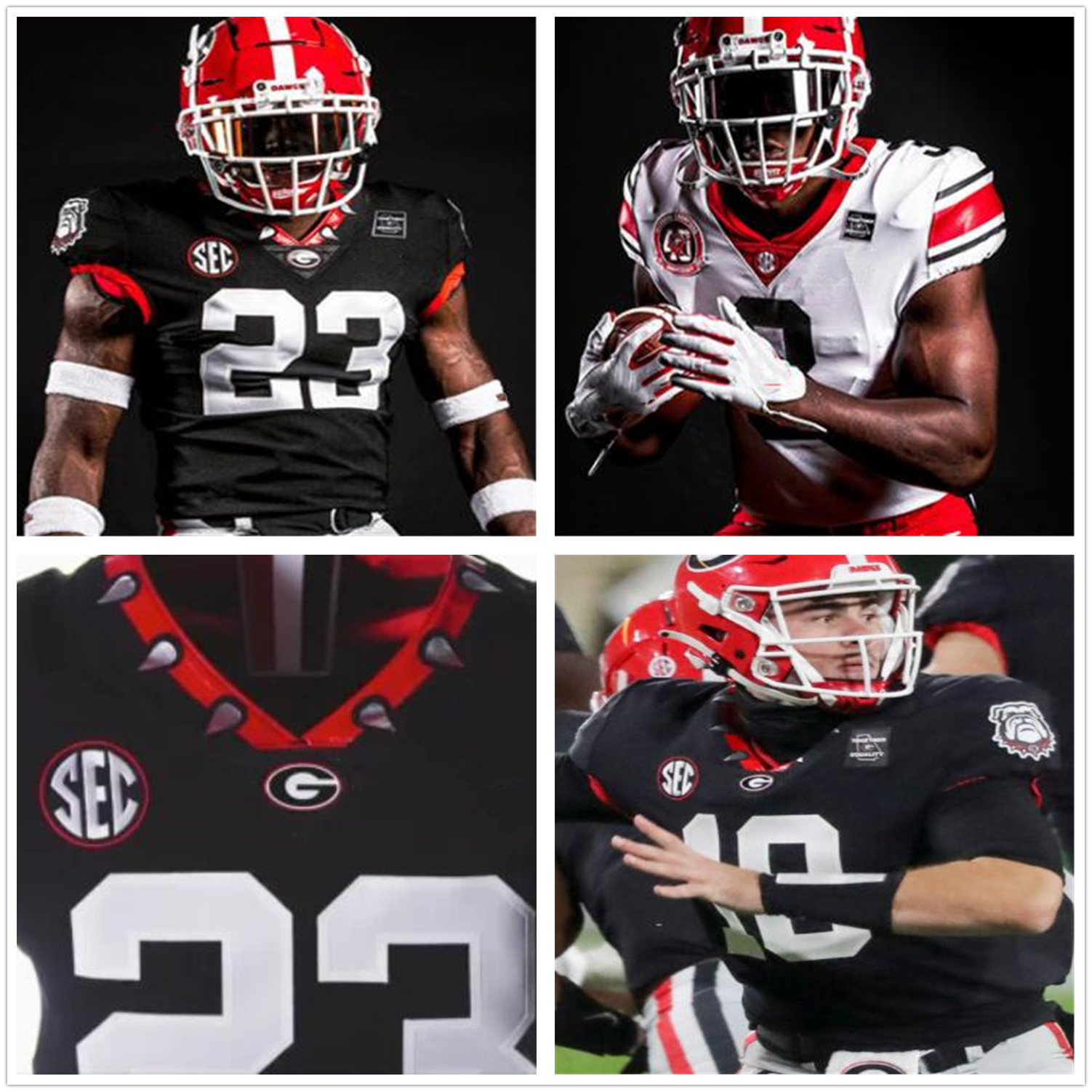 

Custom UGA Football Georgia Bulldogs jersey Kendall Milton Nick Chubb Herschel Walker George Pickens NCAA 150TH stitched mens Jerseys, Red