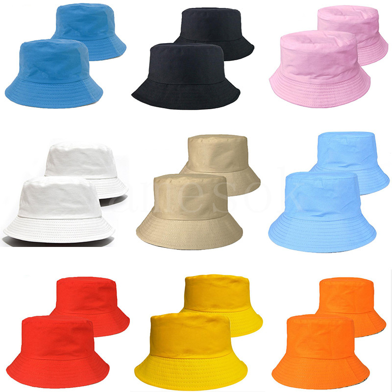 

Travel Fisherman Leisure Bucket Hats Solid Color Fashion Men Women Flat Top Wide Brim Summer Cap For Outdoor Sports Visor DB877 BD0042, Multi