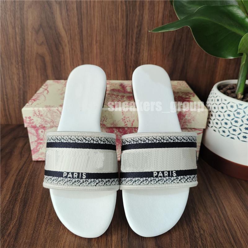 

High Qualiy Womens Sandals Slippers Slide Summer Fashion Wide Flat Slipper Sandal Flip Flop With Box Size 36 -45, Customize
