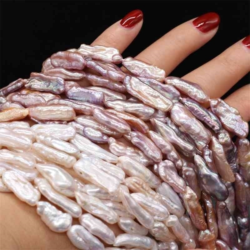 

Natural Freshwater Pearl Irregular Rectangle Baroque Loose Beads For Jewelry Making DIY Bracelet Earrings Necklace Accessory