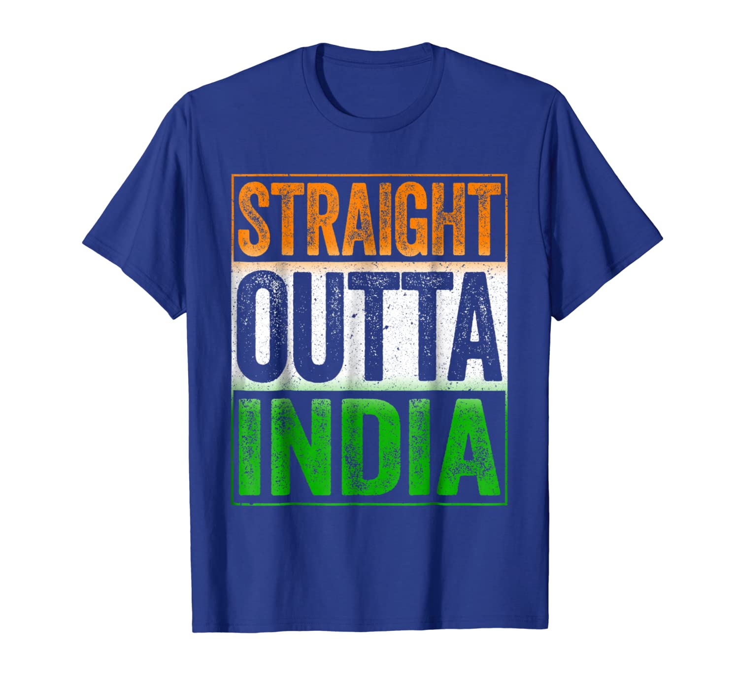 

Straight Outta India T-Shirt Republic of India Gift Shirt, White;black