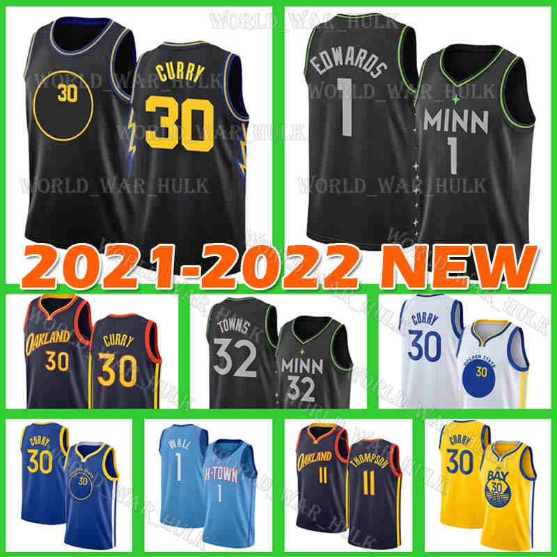 

Curry Basketball Jersey Stephen Anthony Golden Edwards Towns State Minnesotas Wall John Klay Karl-Anthony Thompson Wiseman, 2021 new jersey