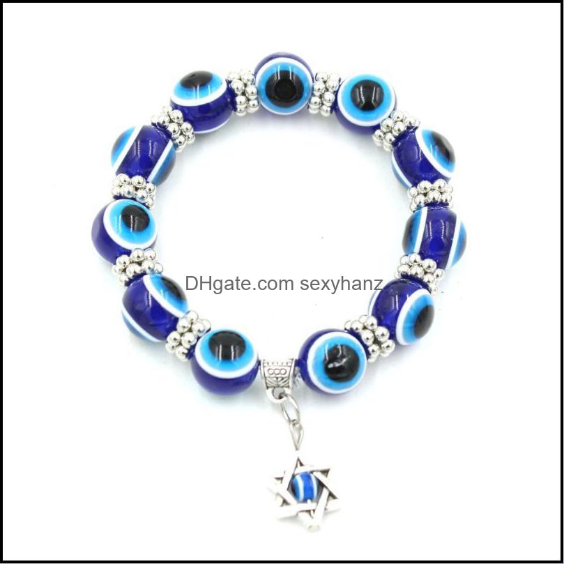 

Jewelry Charm Bracelets Turkey Evil Blue Eyes Bracelet Beads 12Mm Stretch Men Gift Drop Delivery 2021 H9G8M