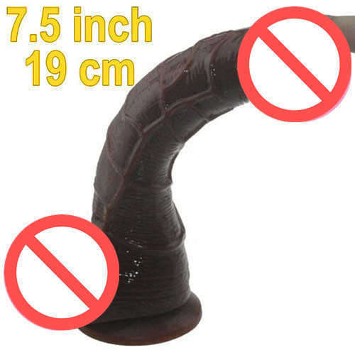 

2022 adultshop Dildo Realistic Big Dildos Sex Black Flesh Brown Product Flexible Huge Penis with textured shaft and strong suction cup sex toy