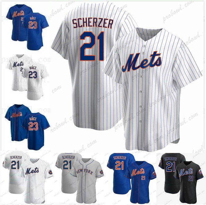 

21 Max Scherzer Mets 2021 Black Jersey Francisco Lindor Eduardo Escobar Pete Alonso Jacob deGrom Starling Marte Darryl Strawberry Mike Piazza Mens Womens Youth, Mens coolbase /back to black
