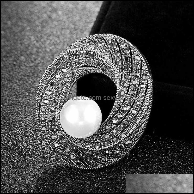 

Pins, Brooches Selling Bridal Pearl Antique Sier Color Flower Brooch Pins And Broaches Hijab Aessory Hats Jewelry Drop Delivery 2021 Rgd