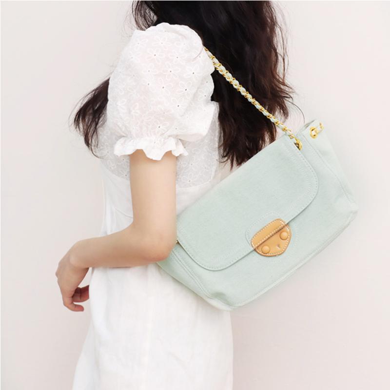 

Evening Bags Retro Canvas Tote Bag Women Denim Blue Underarm 2021 Elegant Handbags Ladies Single-shoulder Large Crossbody