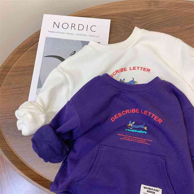 

Boys' sweater 2021 new long sleeve top spring and autumn tide bottom shirt Korean children's wear