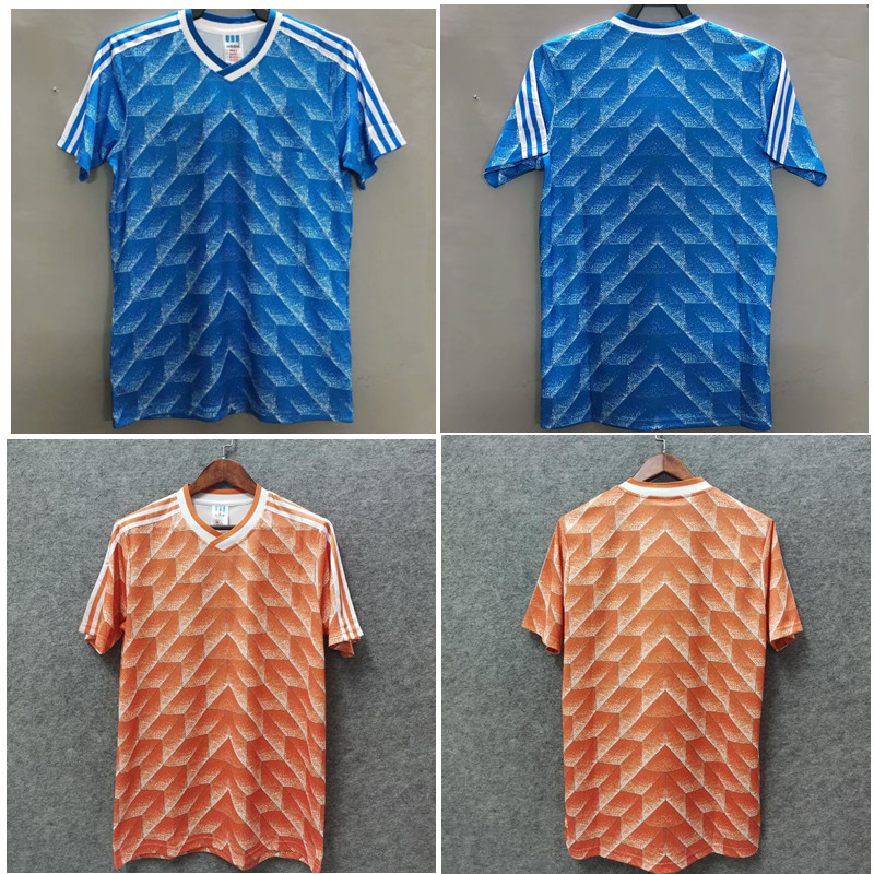 

Thai 1988 GULLIT Retro soccer jersey VAN BASTEN football shirt RIJKAARD jerseys Away Blue Classic maillot de foot, Netherlands1988home