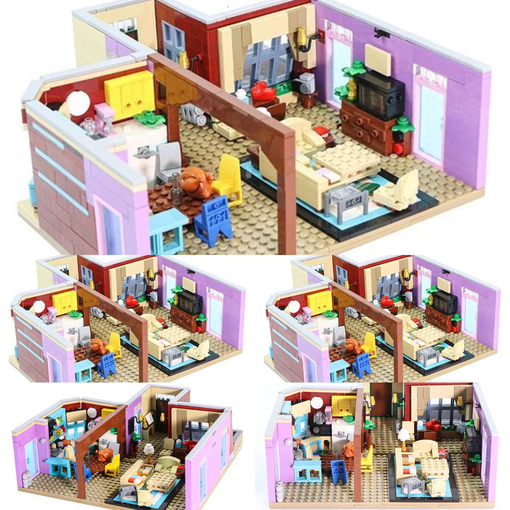 

Apartment TV Series Friends Monica's MOC House Classic Bedroom Kitchen Model For Girl City Building Blocks Educational Toys X05032021