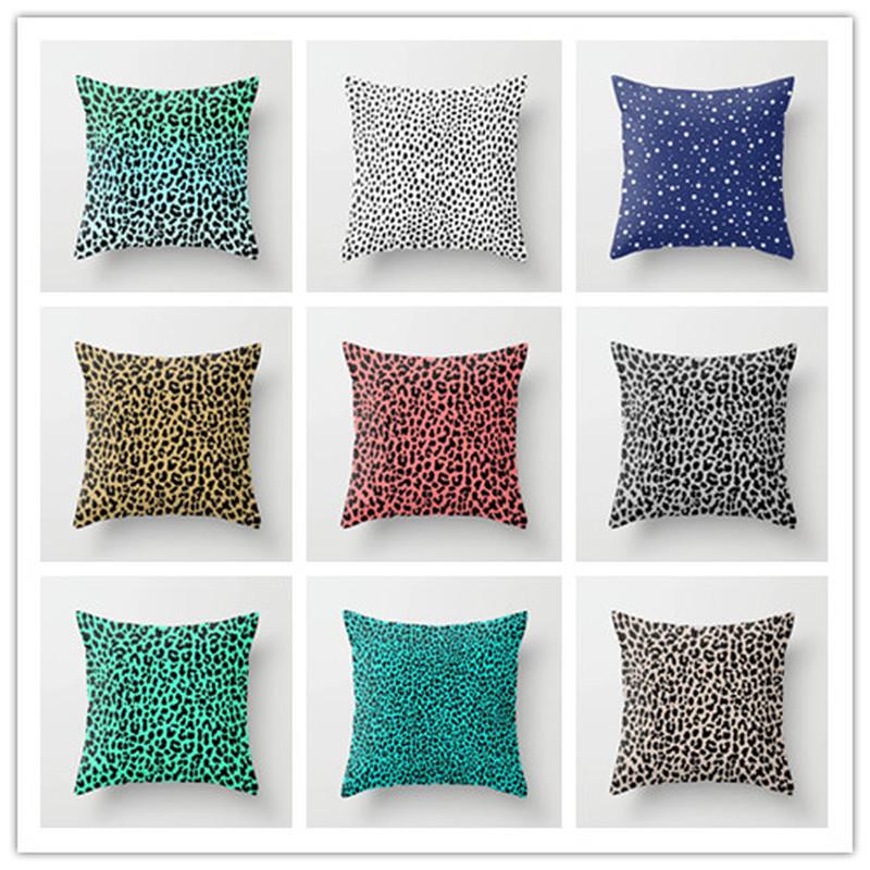 

Cushion/Decorative Pillow Colorful Geometric Leopard Print Polyester Printed Cover Car Sofa Waist Case Cushion Square