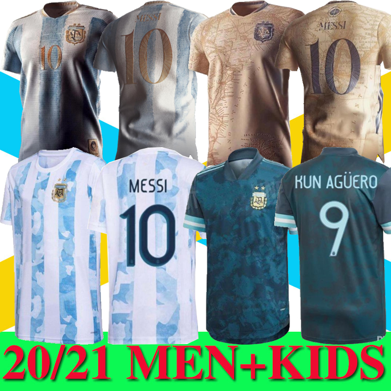 

Argentina soccer Jersey 20 21 Copa home away football shirt 20/21 MESSI DYBALA AGUERO LO CELSO MARTINEZ TAGLIAFICO Men + Kids kit uniforms, 20/21 away