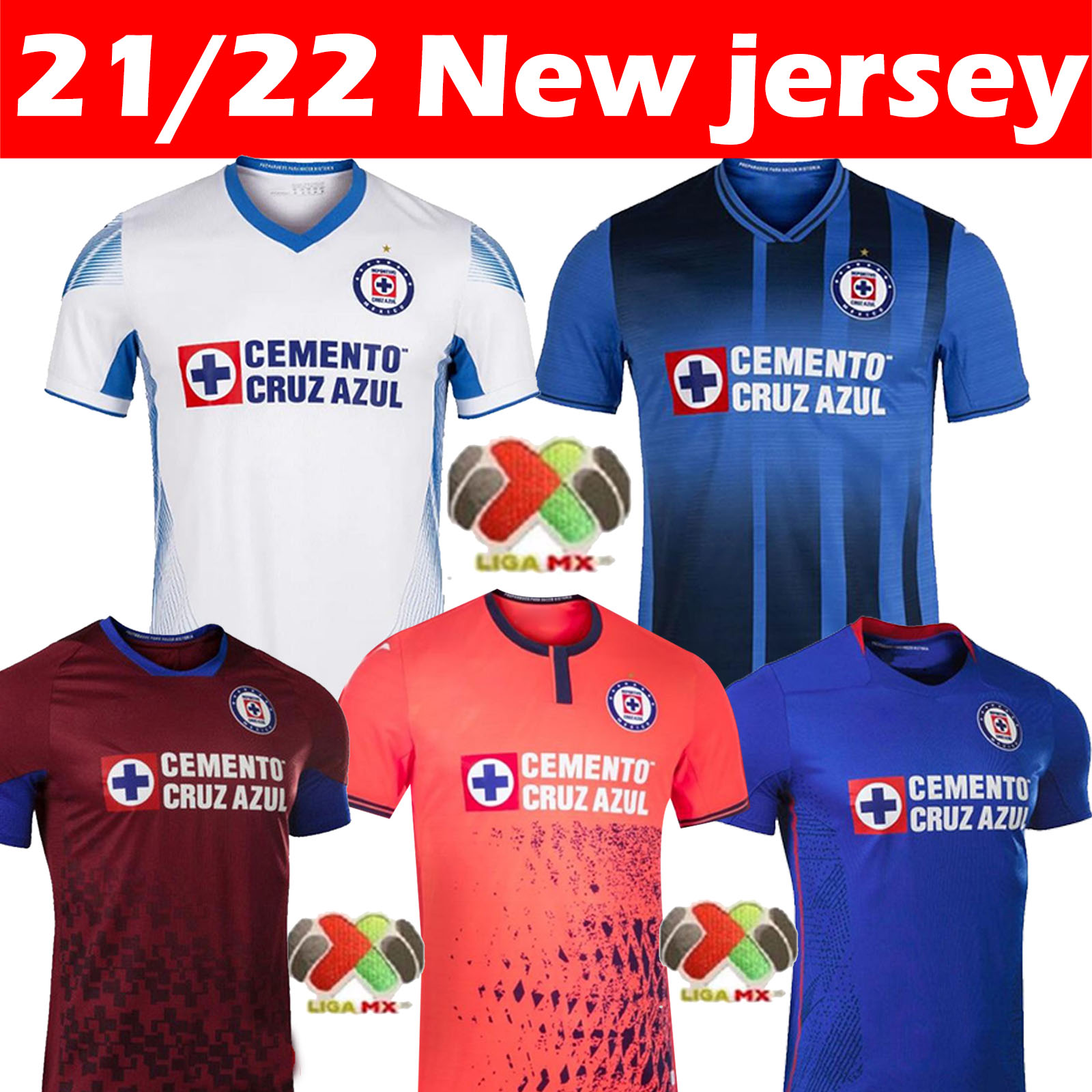 

21/22 Liga MX Cruz Azul CAMPEONES Soccer Jersey special Commemorative Edition Futbol Club AGUILAR CARAGLIO MONTOYA camiseta de fútbol 2021 2022 Men Football Shirt, Red goalkeeper