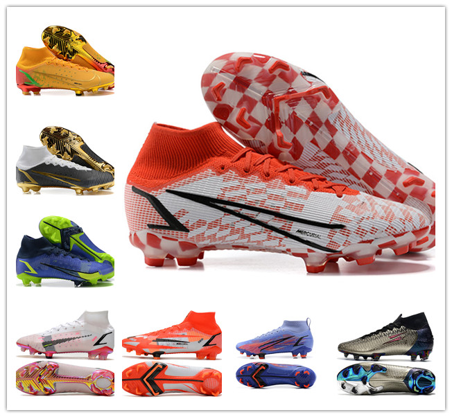

2020 Mercurial Superfly VII 7 360 Elite SE FG CR100 Rosa Panther CR7 Ronaldo Neymar Mens Boys Soccer Shoes Football Boots Cleats, 0008
