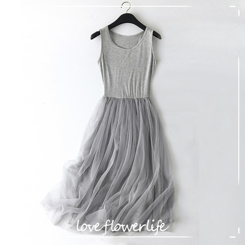 

Sexy Lace Vest Dress Women Sleeveless O-neck Loose Spaghetti Strap Spring Summer Dress Cotton Elegant Party Dresses 210521, Vest pink