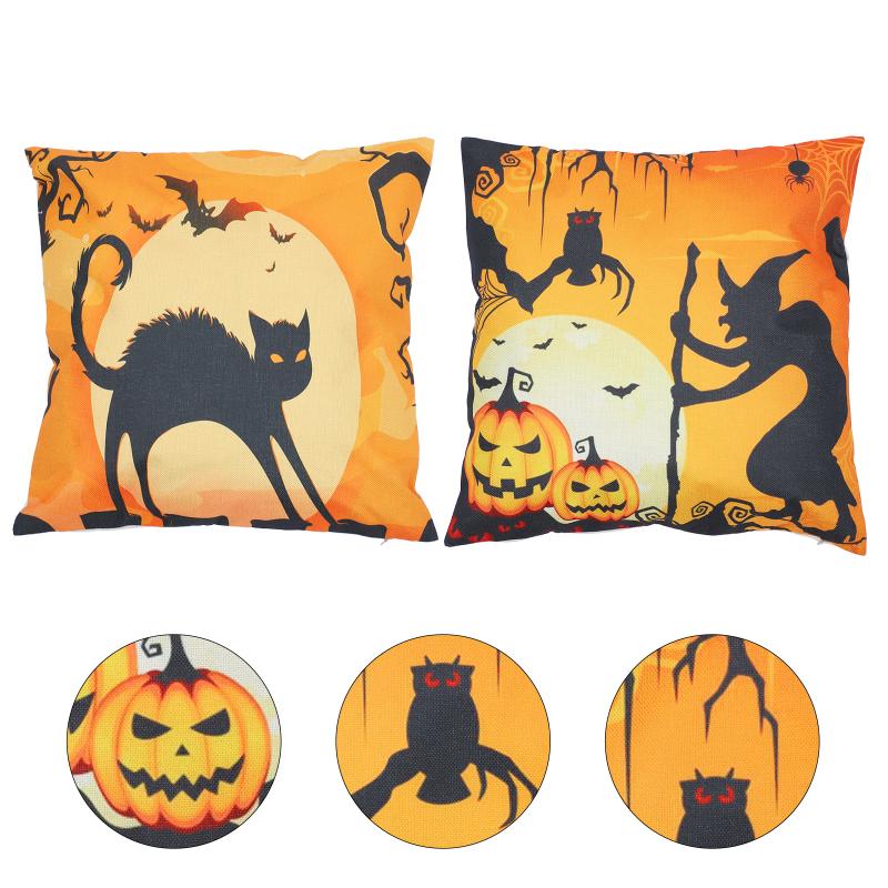 

Cushion/Decorative Pillow 2pcs Pumpkin Cover Printed Pillowcase Theme