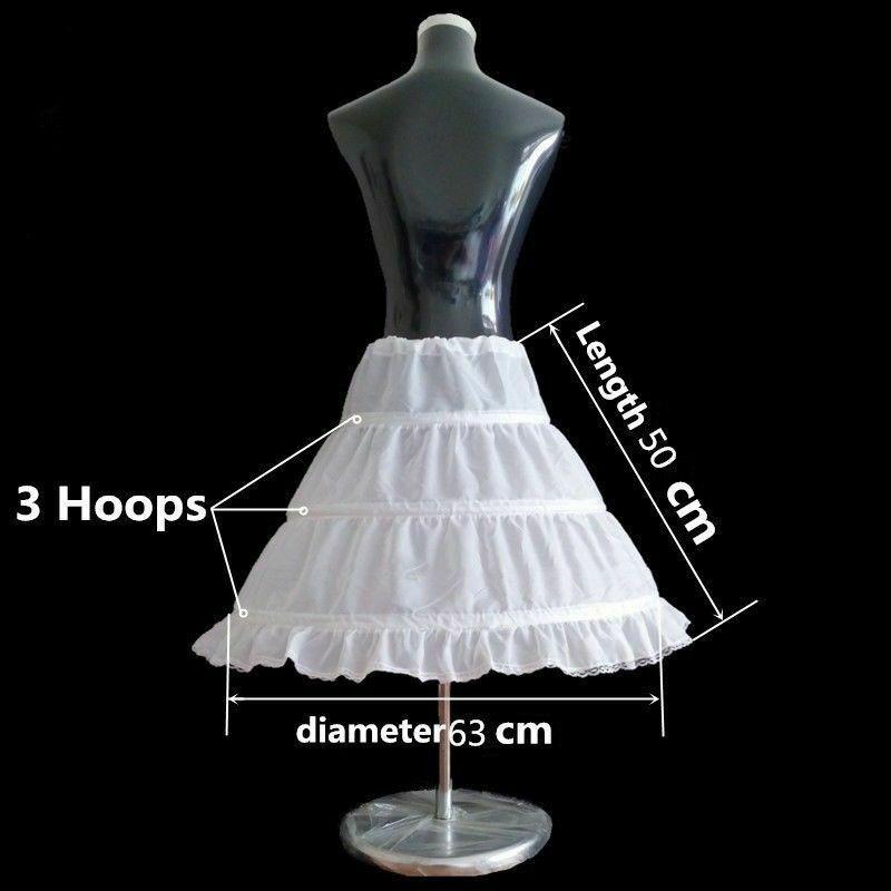 

Flower Girls 3-Hoop Crinoline Slips Children A Costume Petticoat Underskirt Kid Toddler Baby Girl Skirts, As pic