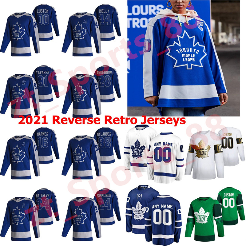 

Toronto Maple Leafs 2021 Reverse Retro Hockey Jerseys Dominic Moore Andreas Johnsson Igor Ozhiganov Jason Spezza Trevor Moore Custom Stitche, As shown in illustration